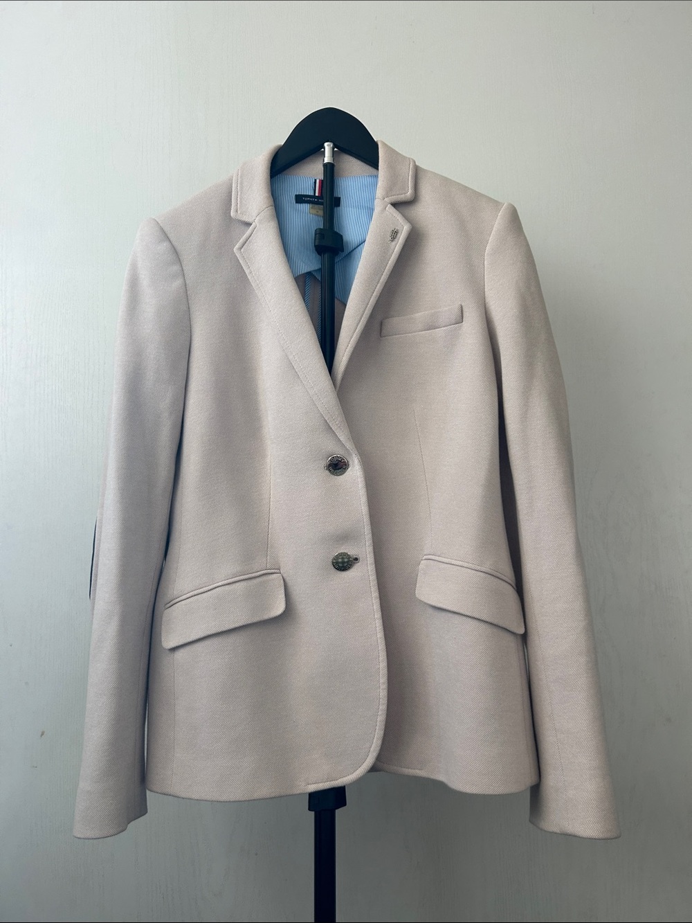 Tommy Hilfiger Cream Single-Breasted Tailored Blazer